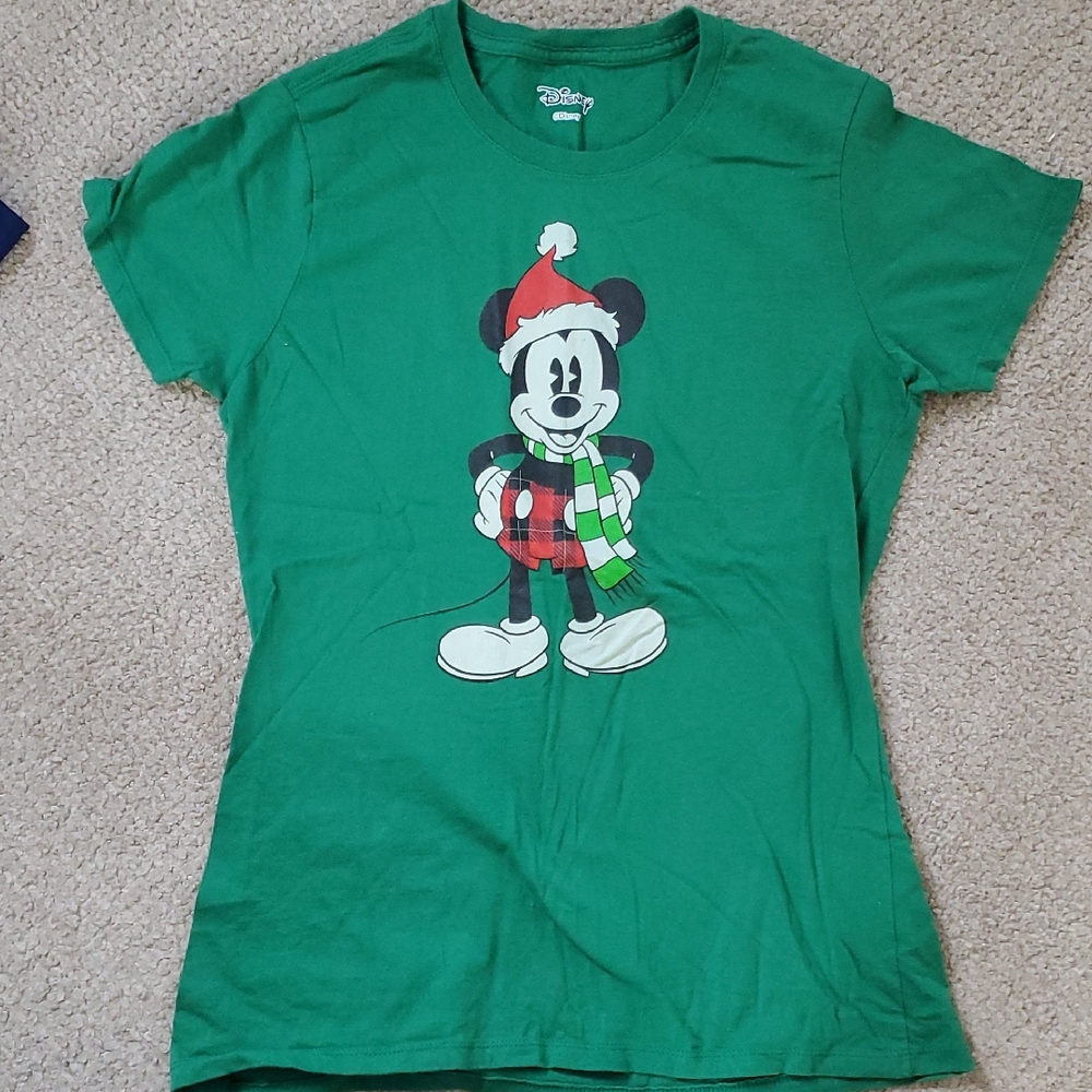 Disney Festive Green Mickey Mouse Tee